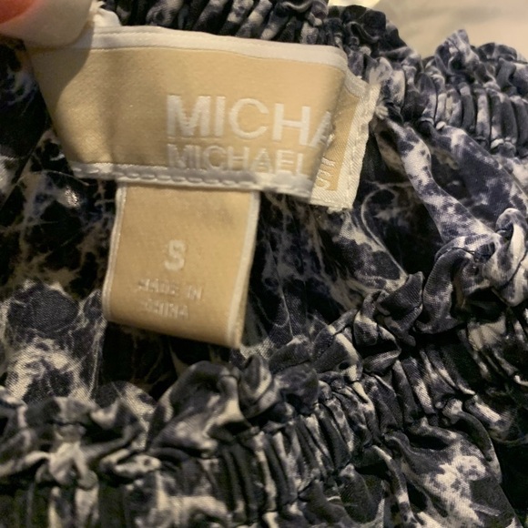 MICHAEL KORS Blue Animal Print Silk Dress size small - Picture 6 of 9